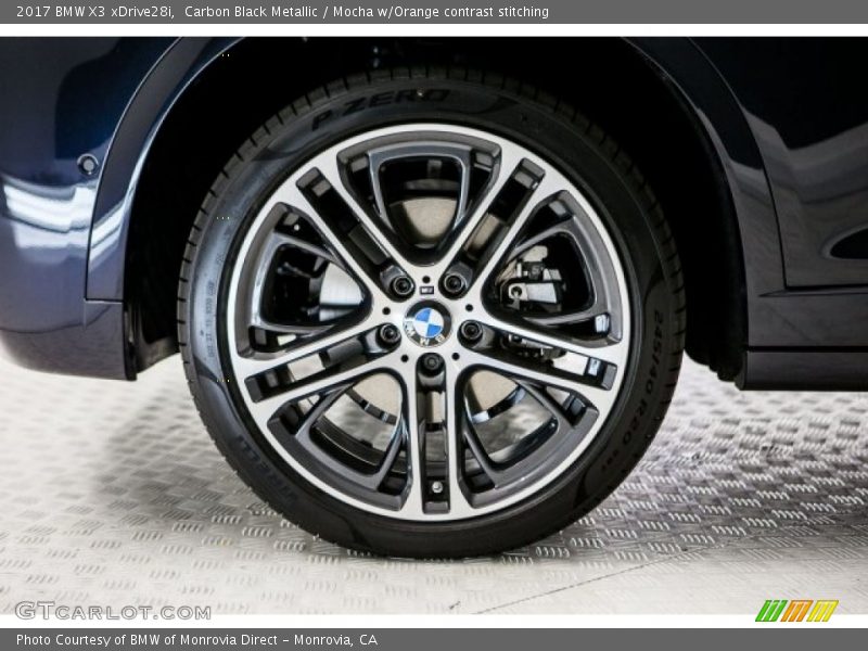 Carbon Black Metallic / Mocha w/Orange contrast stitching 2017 BMW X3 xDrive28i