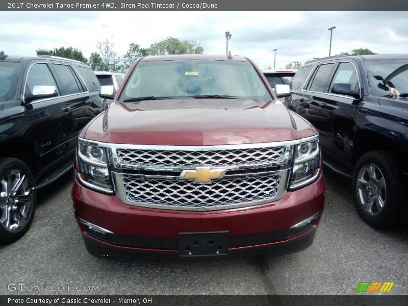 Siren Red Tintcoat / Cocoa/Dune 2017 Chevrolet Tahoe Premier 4WD