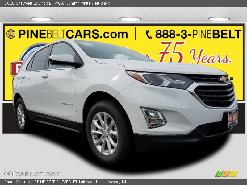 Summit White / Jet Black 2018 Chevrolet Equinox LT AWD
