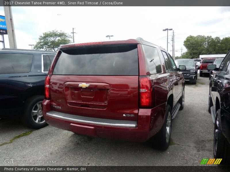 Siren Red Tintcoat / Cocoa/Dune 2017 Chevrolet Tahoe Premier 4WD