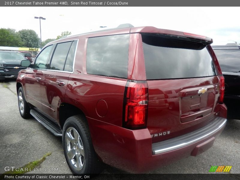 Siren Red Tintcoat / Cocoa/Dune 2017 Chevrolet Tahoe Premier 4WD