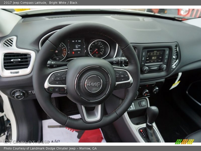 Bright White / Black 2017 Jeep Compass Latitude