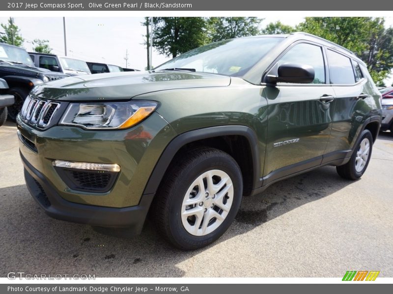 Olive Green Pearl / Black/Sandstorm 2017 Jeep Compass Sport