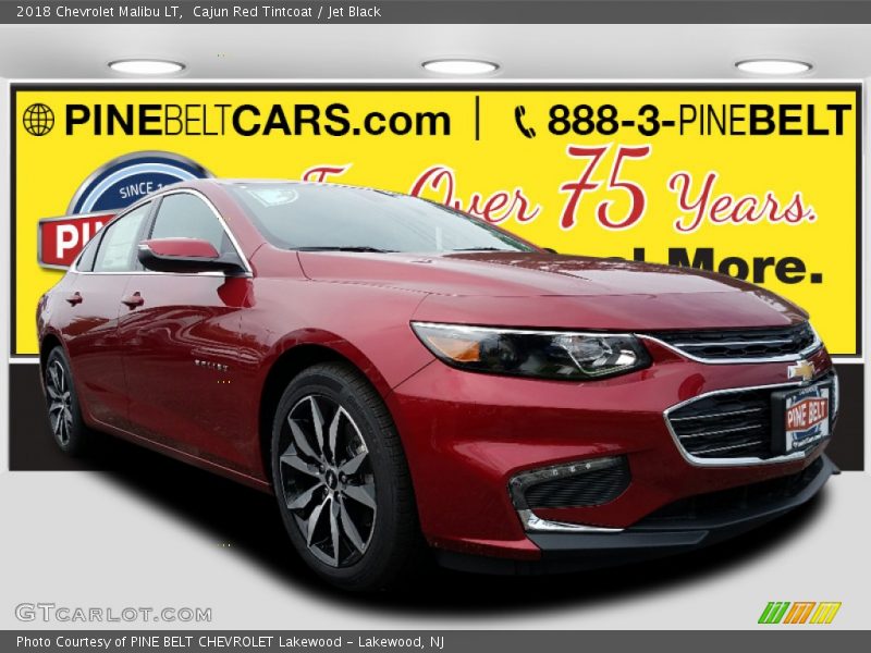 Cajun Red Tintcoat / Jet Black 2018 Chevrolet Malibu LT