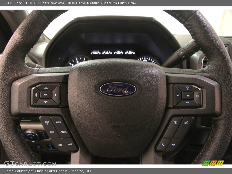 Blue Flame Metallic / Medium Earth Gray 2015 Ford F150 XL SuperCrew 4x4