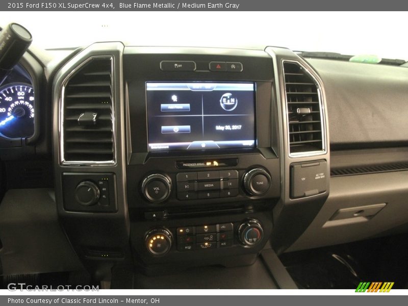 Blue Flame Metallic / Medium Earth Gray 2015 Ford F150 XL SuperCrew 4x4