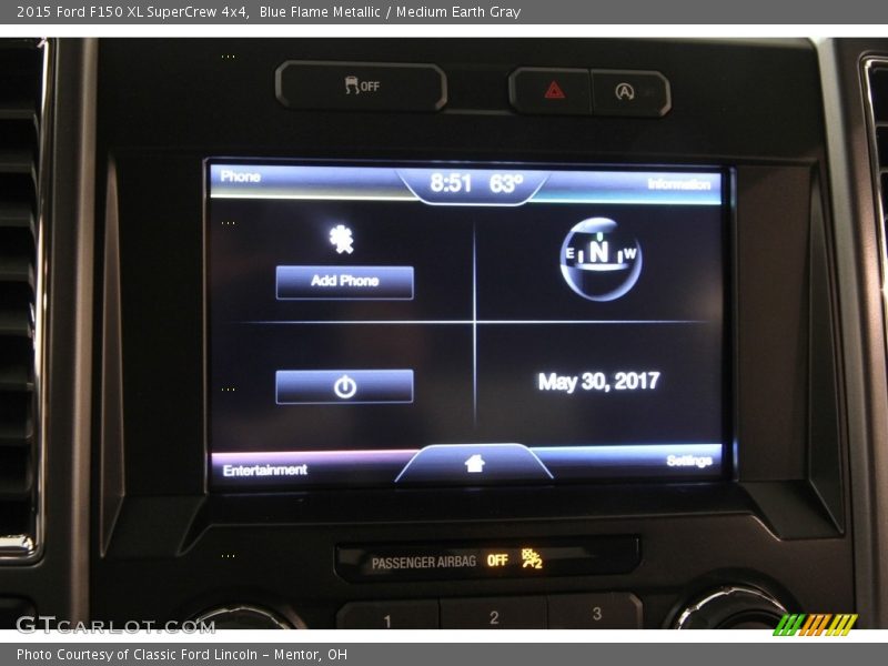 Blue Flame Metallic / Medium Earth Gray 2015 Ford F150 XL SuperCrew 4x4