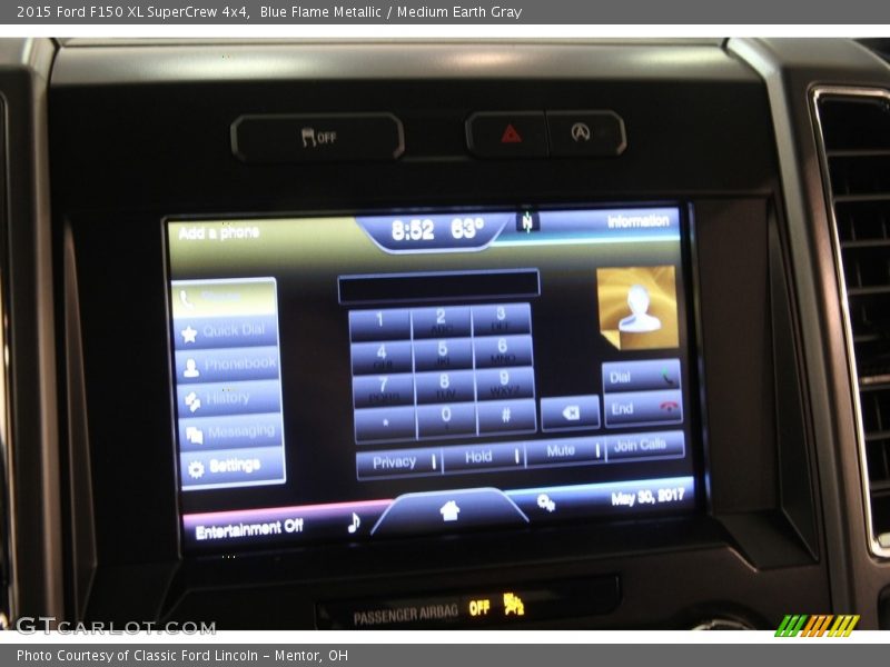 Blue Flame Metallic / Medium Earth Gray 2015 Ford F150 XL SuperCrew 4x4