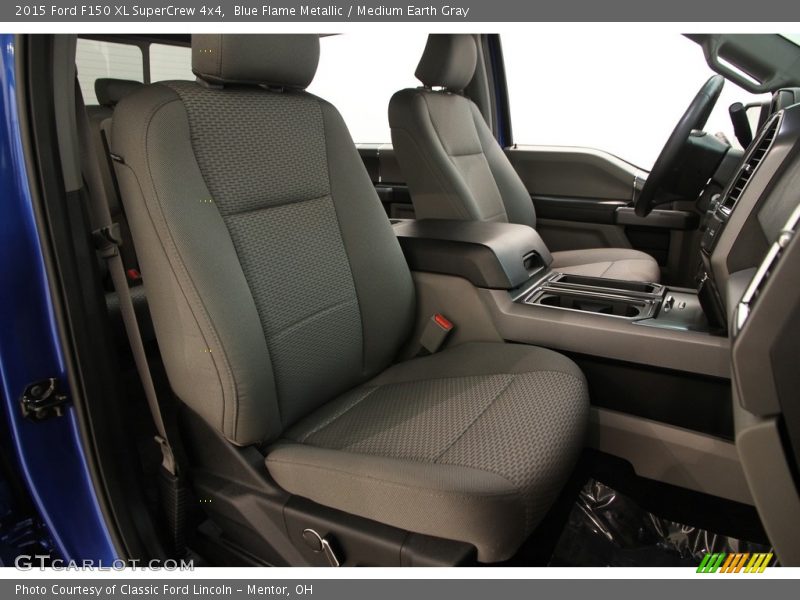 Blue Flame Metallic / Medium Earth Gray 2015 Ford F150 XL SuperCrew 4x4