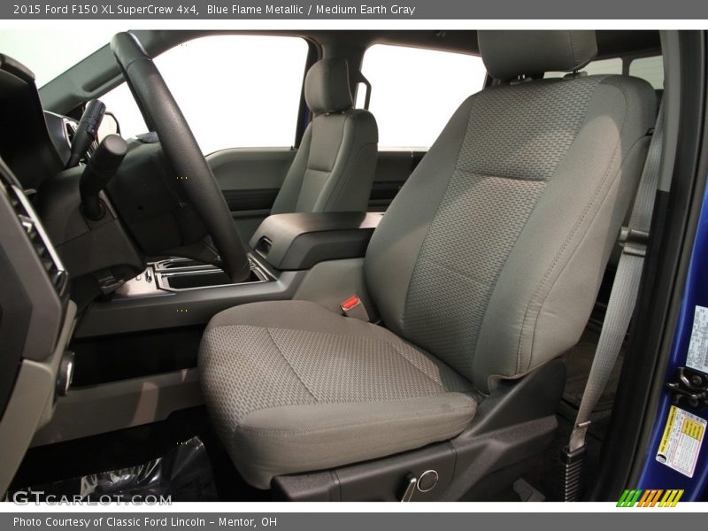 Blue Flame Metallic / Medium Earth Gray 2015 Ford F150 XL SuperCrew 4x4