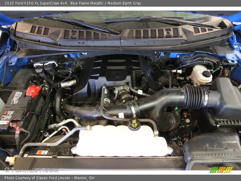 Blue Flame Metallic / Medium Earth Gray 2015 Ford F150 XL SuperCrew 4x4