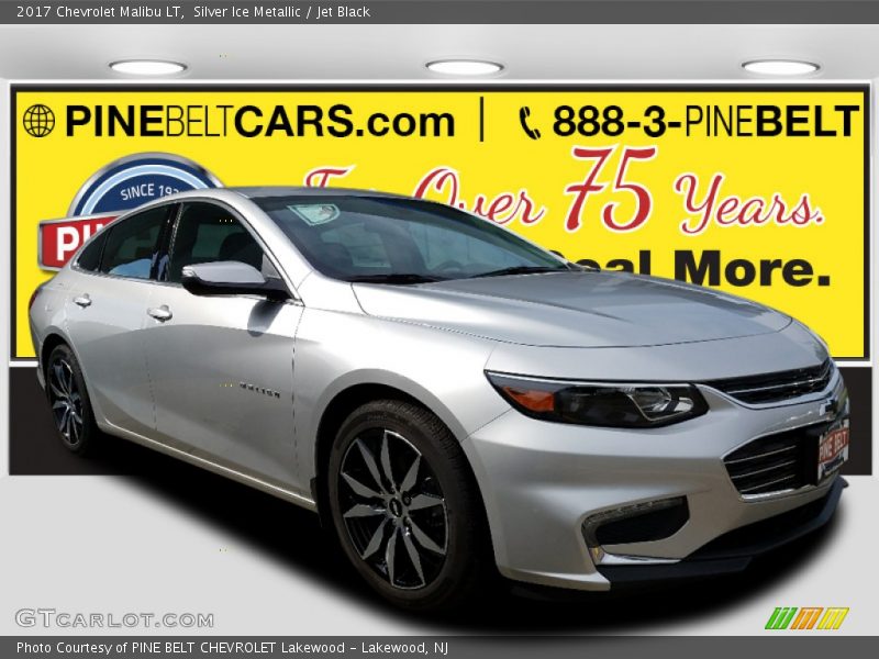 Silver Ice Metallic / Jet Black 2017 Chevrolet Malibu LT