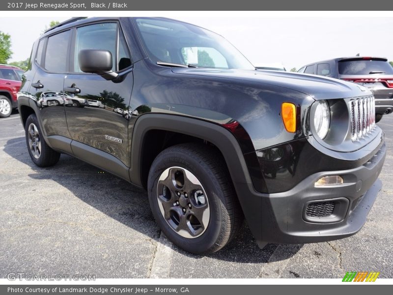 Black / Black 2017 Jeep Renegade Sport