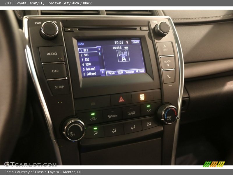 Predawn Gray Mica / Black 2015 Toyota Camry LE