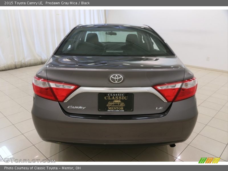 Predawn Gray Mica / Black 2015 Toyota Camry LE