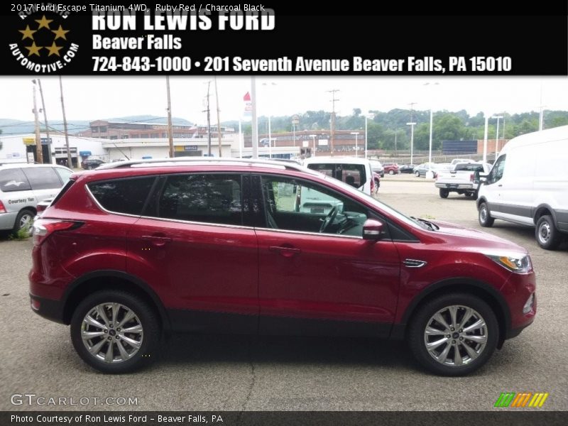 Ruby Red / Charcoal Black 2017 Ford Escape Titanium 4WD