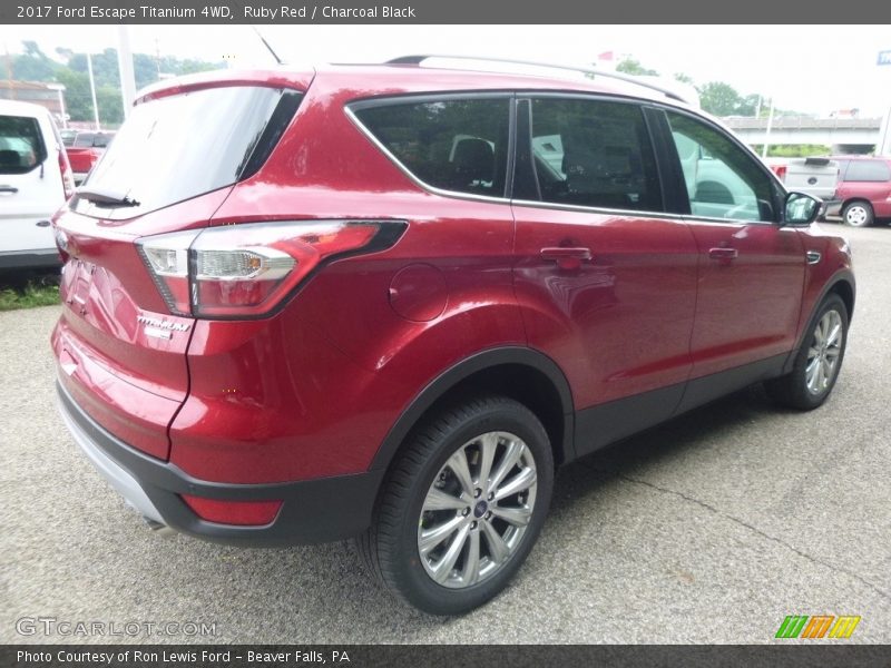 Ruby Red / Charcoal Black 2017 Ford Escape Titanium 4WD