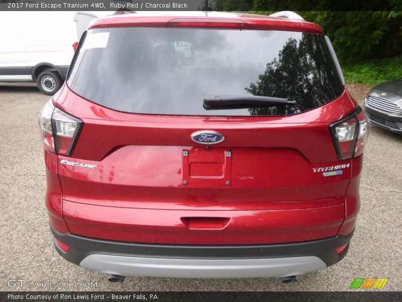 Ruby Red / Charcoal Black 2017 Ford Escape Titanium 4WD