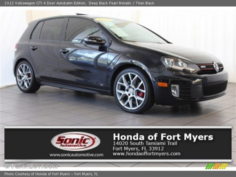 Deep Black Pearl Metallic / Titan Black 2013 Volkswagen GTI 4 Door Autobahn Edition