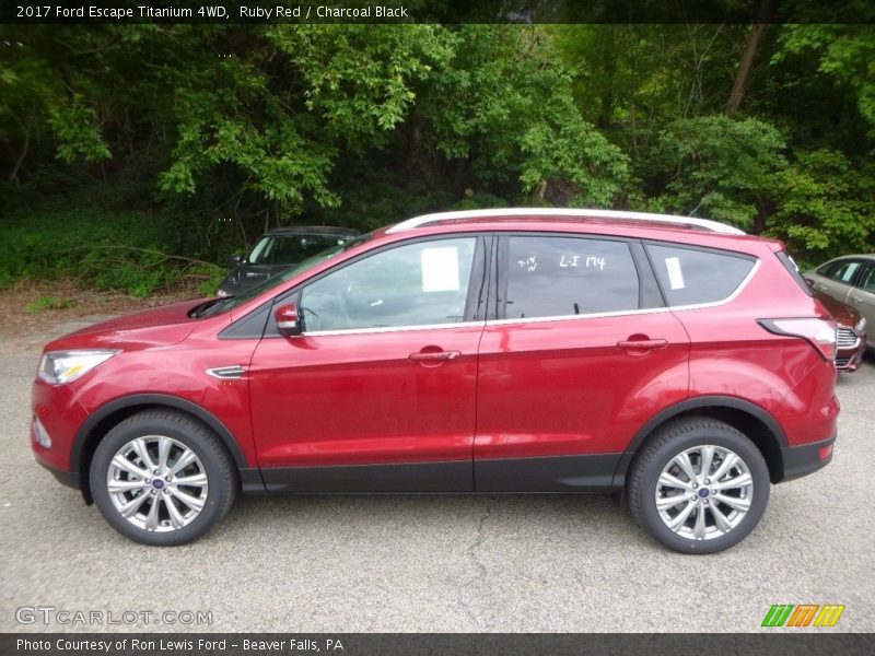 Ruby Red / Charcoal Black 2017 Ford Escape Titanium 4WD