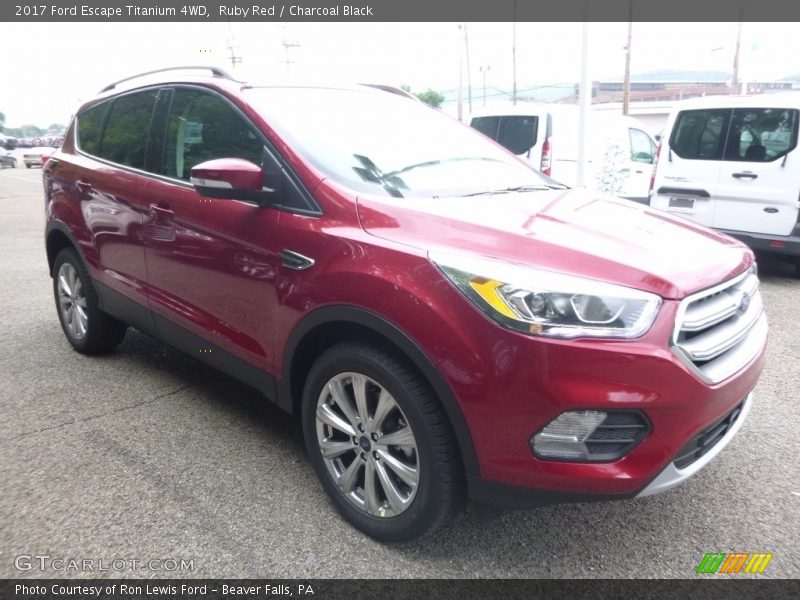 Ruby Red / Charcoal Black 2017 Ford Escape Titanium 4WD