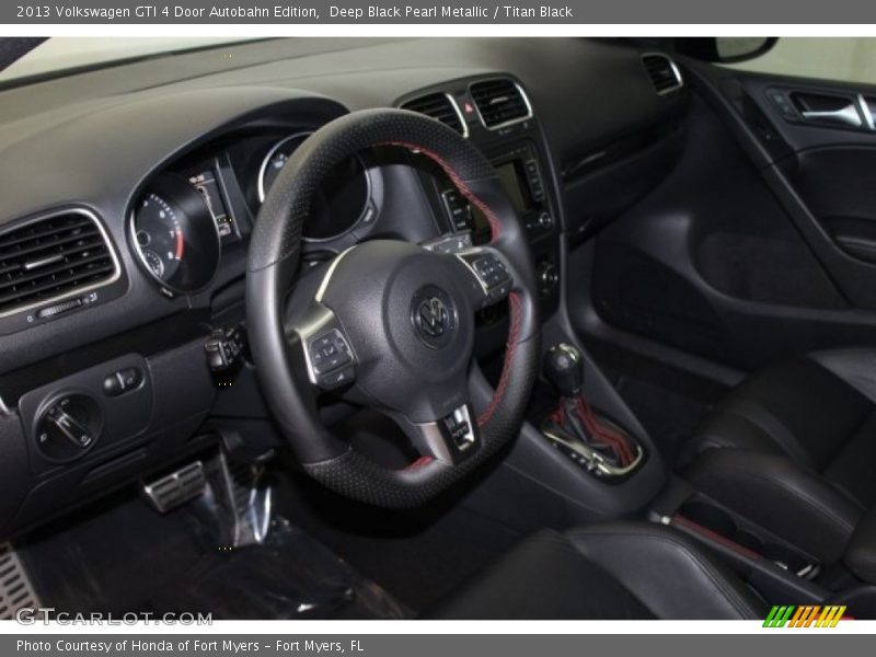 Deep Black Pearl Metallic / Titan Black 2013 Volkswagen GTI 4 Door Autobahn Edition