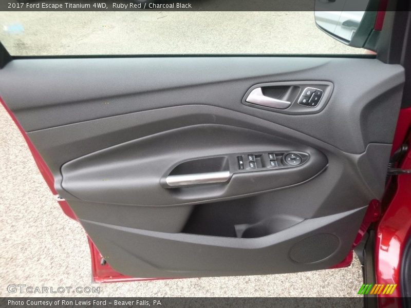 Ruby Red / Charcoal Black 2017 Ford Escape Titanium 4WD