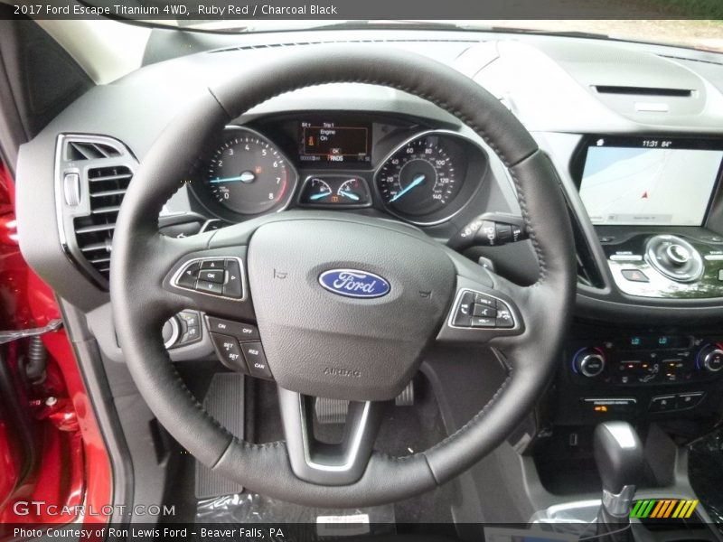 Ruby Red / Charcoal Black 2017 Ford Escape Titanium 4WD