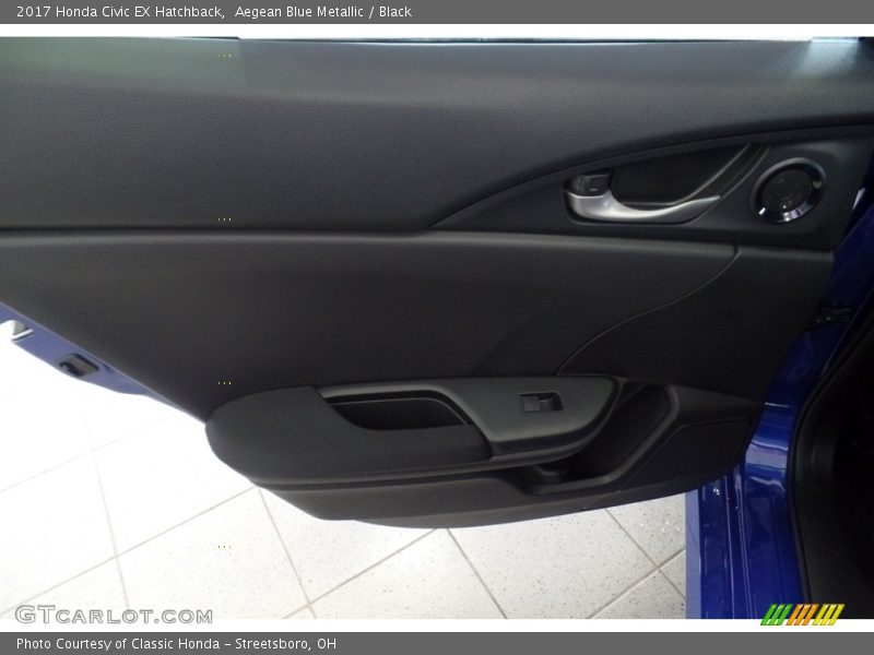 Aegean Blue Metallic / Black 2017 Honda Civic EX Hatchback