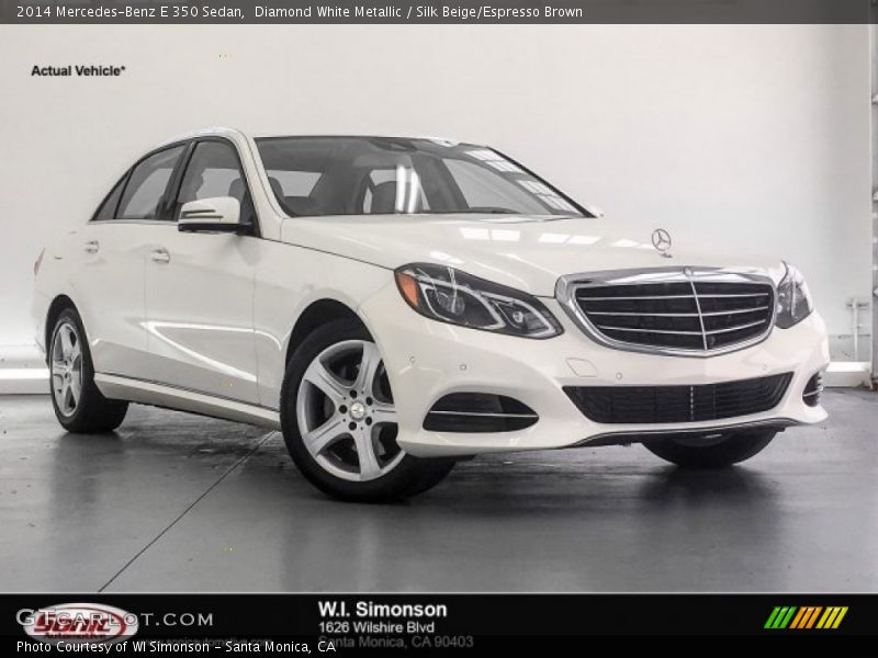 Diamond White Metallic / Silk Beige/Espresso Brown 2014 Mercedes-Benz E 350 Sedan