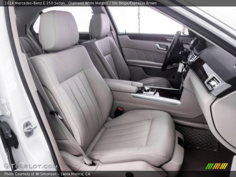 Diamond White Metallic / Silk Beige/Espresso Brown 2014 Mercedes-Benz E 350 Sedan