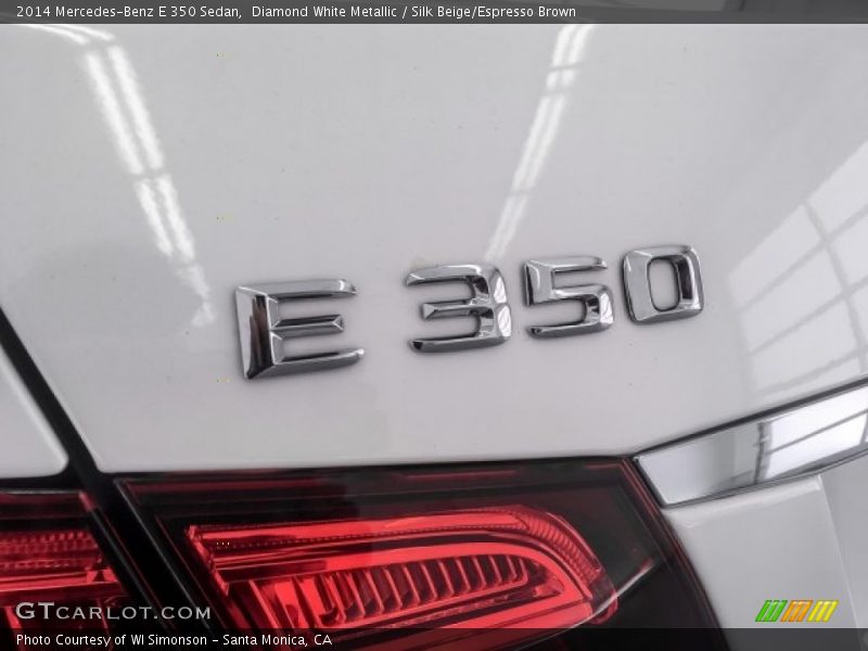 Diamond White Metallic / Silk Beige/Espresso Brown 2014 Mercedes-Benz E 350 Sedan