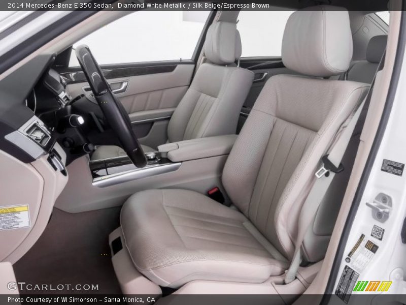 Diamond White Metallic / Silk Beige/Espresso Brown 2014 Mercedes-Benz E 350 Sedan