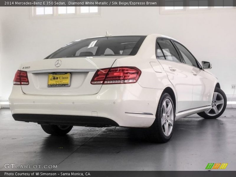 Diamond White Metallic / Silk Beige/Espresso Brown 2014 Mercedes-Benz E 350 Sedan