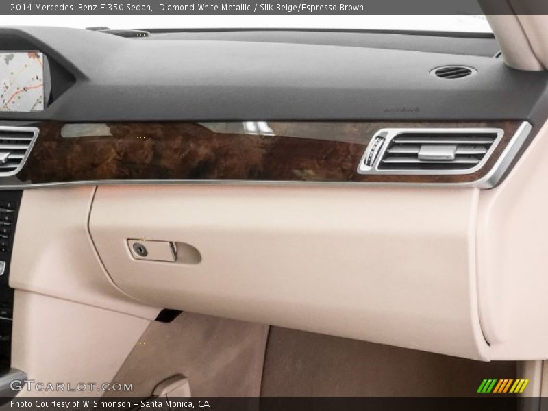 Diamond White Metallic / Silk Beige/Espresso Brown 2014 Mercedes-Benz E 350 Sedan