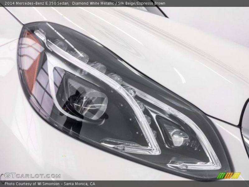 Diamond White Metallic / Silk Beige/Espresso Brown 2014 Mercedes-Benz E 350 Sedan
