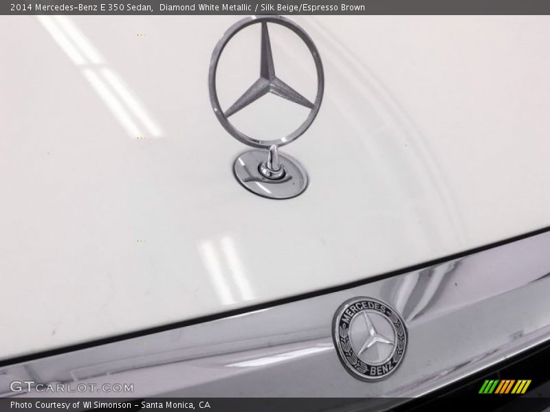 Diamond White Metallic / Silk Beige/Espresso Brown 2014 Mercedes-Benz E 350 Sedan