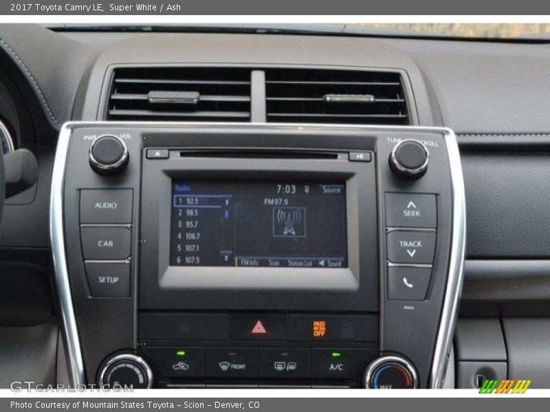 Super White / Ash 2017 Toyota Camry LE