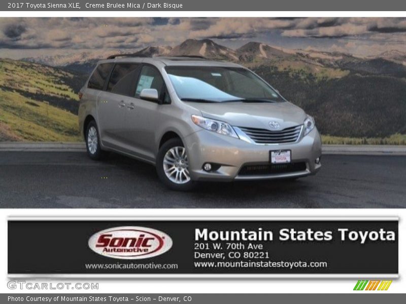 Creme Brulee Mica / Dark Bisque 2017 Toyota Sienna XLE