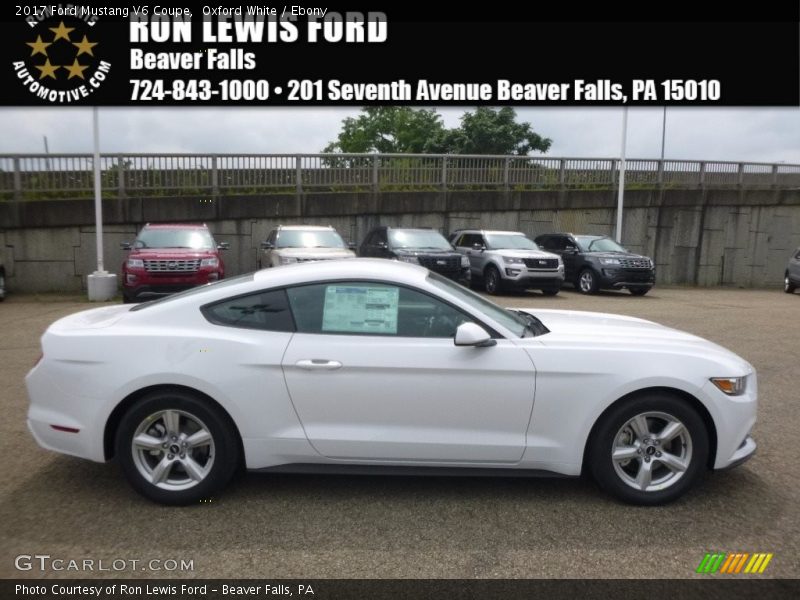 Oxford White / Ebony 2017 Ford Mustang V6 Coupe