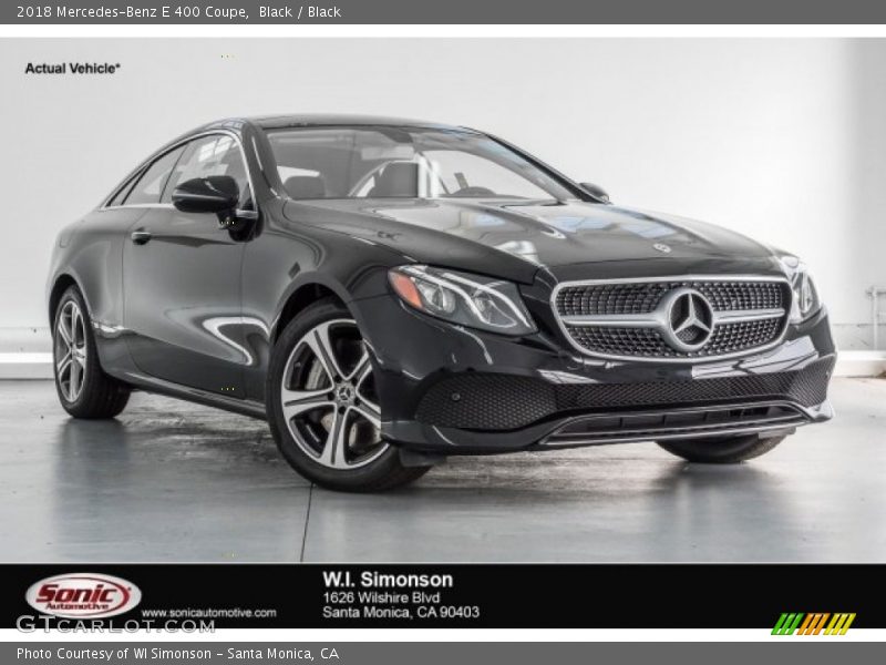 Black / Black 2018 Mercedes-Benz E 400 Coupe