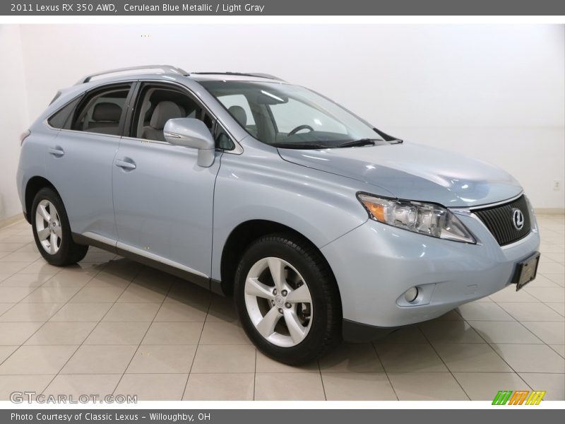 Cerulean Blue Metallic / Light Gray 2011 Lexus RX 350 AWD