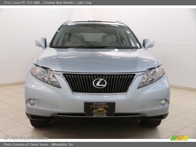 Cerulean Blue Metallic / Light Gray 2011 Lexus RX 350 AWD