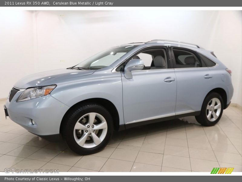 Cerulean Blue Metallic / Light Gray 2011 Lexus RX 350 AWD