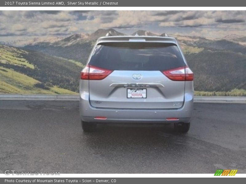 Silver Sky Metallic / Chestnut 2017 Toyota Sienna Limited AWD