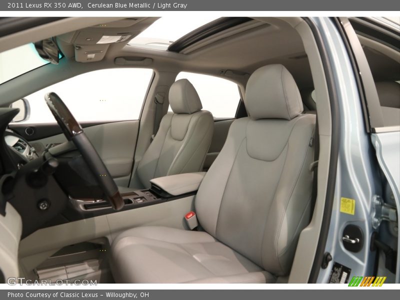 Cerulean Blue Metallic / Light Gray 2011 Lexus RX 350 AWD