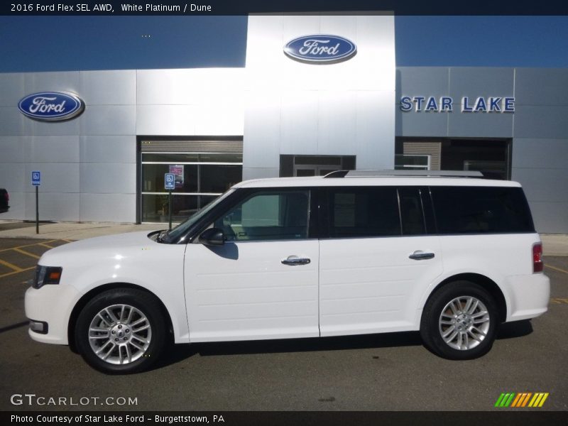 White Platinum / Dune 2016 Ford Flex SEL AWD