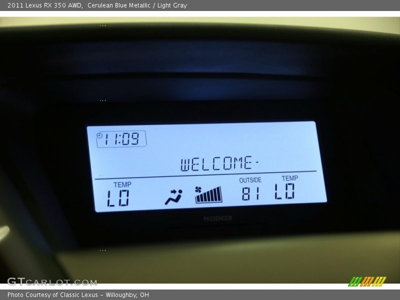 Cerulean Blue Metallic / Light Gray 2011 Lexus RX 350 AWD