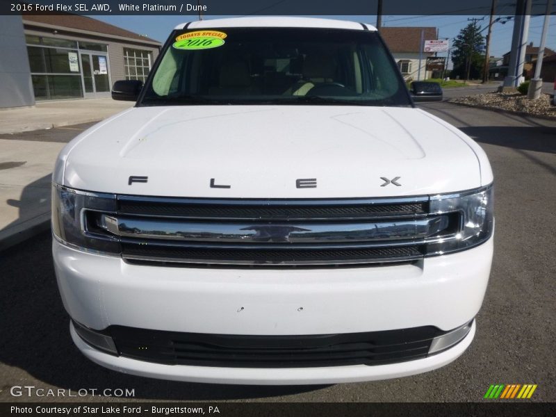 White Platinum / Dune 2016 Ford Flex SEL AWD