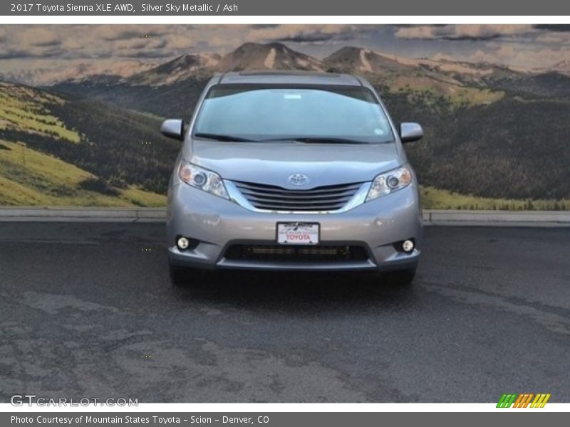 Silver Sky Metallic / Ash 2017 Toyota Sienna XLE AWD